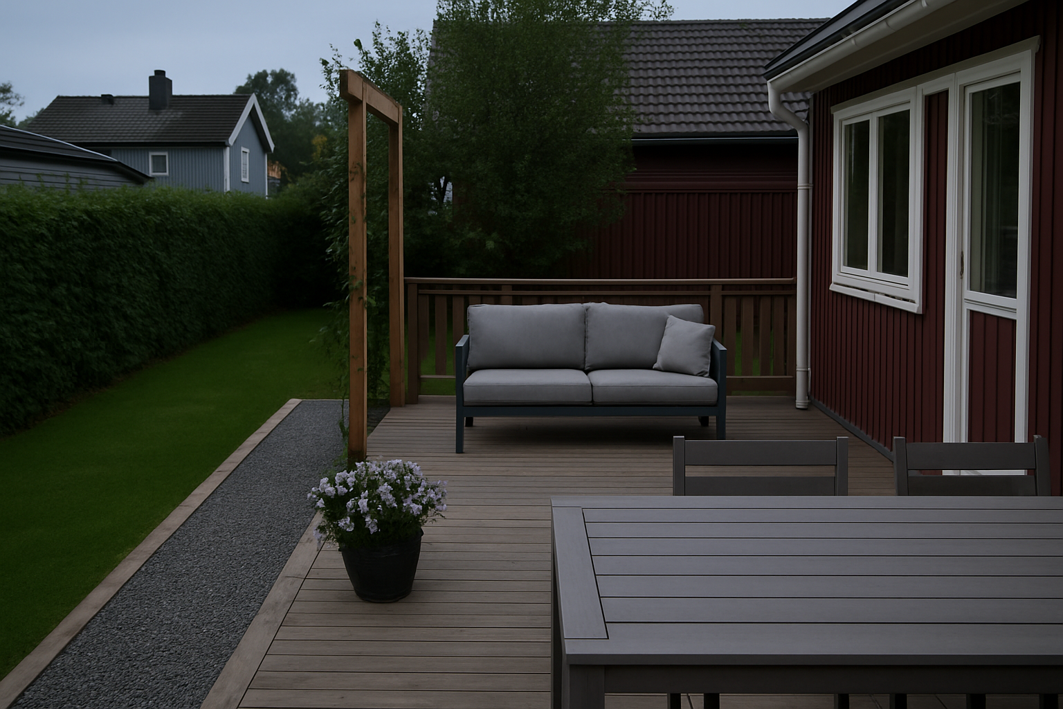 En kjedelig uteplass før forvandlingen